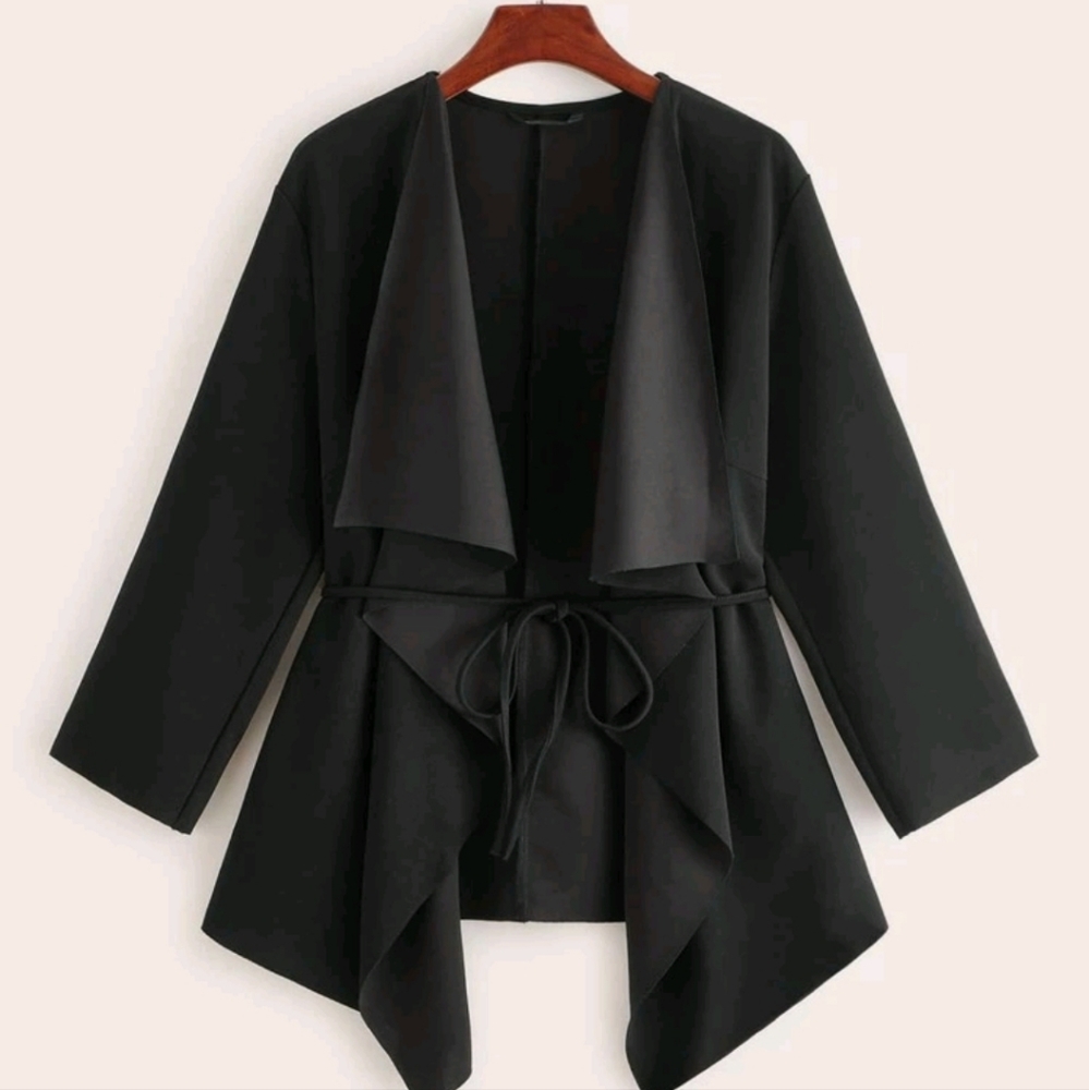 Waterfall belted coat